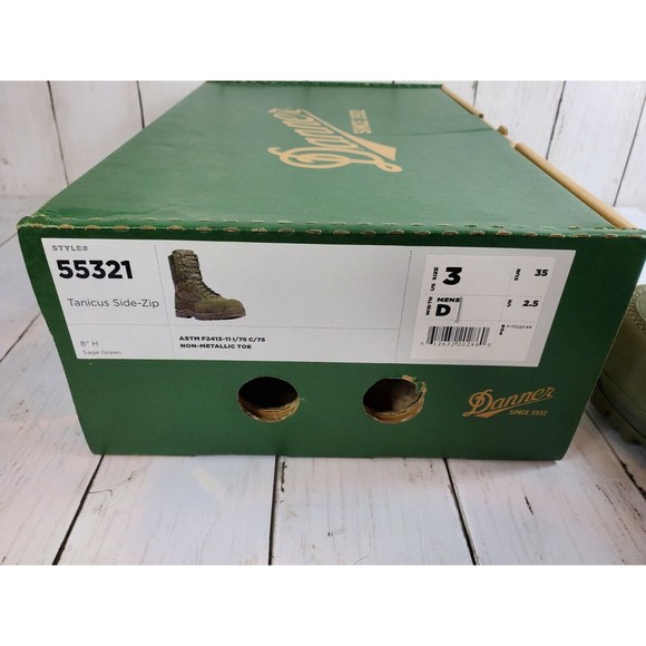 Danner Tanicus Zip Boots 55321 Men's Size 3 Sage Green High Non Metallic Toe - Picture 11 of 11
